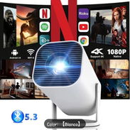 Proyector inteligente Android 14 – Color blanco Resolución nativa Full HD 1080P con soporte 4K. venta habana - Img 55810053