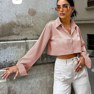 Camisas satinadas - 7/8