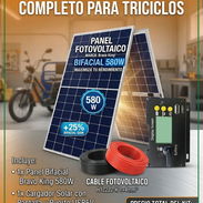 kit para triciclos: PANEL BIFACIAL, CARGADOR SOLAR y 4 METROS DE CABLE - Img 57344238