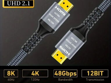 Cable HDMI 8K 2.1 48Gbps  Soporta la versión HDMI 2.1, compatible con HDMI 2.0/1.4/1.3/1.2/1.1, etc. Soporta 10K30hz, 8k - Img 63993385