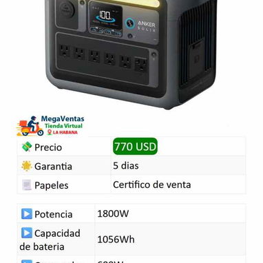 Ecoflow delta 2, delta 3 clásica,delta 3 max, delta 3 plus,etc, baterías extra,Bluetti, Oupes, Gnercell y convertidores - Img 124152840
