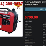 PLANTA ELÉCTRICA HOLLFILL 3600W INVERTER FW4500iS 110V, HOLLFILL GENERADOR 3600W INVERTER BAJA DISTORSIÓN THD VPT-0211 - Img 54456731
