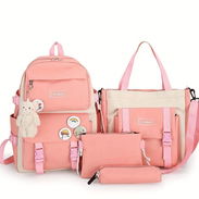 Mochila rosada con accesorios - Img 56897448