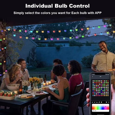 Luces LED inteligentes 🎄✨ 10m con 50 bombillas multicolor, USB, control remoto y APP Bluetooth, decoración navideña y f - 2/6