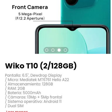 Wiko T10 (2/128GB). Dual SIM. Nuevo con garantía - Img 113138629