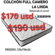 Colchón full Camero importado, viene empacado al vacío (factura, mensajería, garantía) 53220916 - Img 51159115