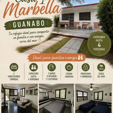 Renta de Casa En Guanabo Ubicada a 2 cuadras de la playa. 40 usd por noche #: +5351189282 40 USD - Img 127145404