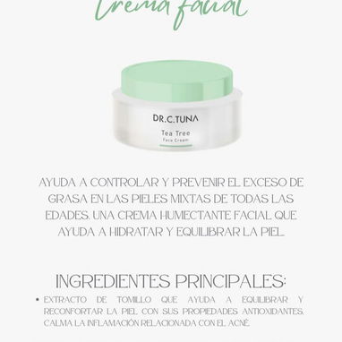 Crema facial de Tea Tree 🌿 de FARMASI. Ideal para cutis graso y acné. - Img 125508053