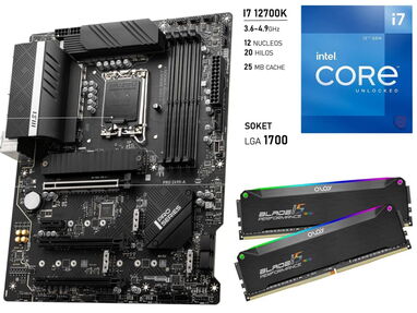 🚒KIT Gaming 12th generación Board ASRock Z690 Velocita Wi-Fi DDR5 Micro Intel Core I5 12400 Ram DDar5 32gb (2 x 16) 600 - Img 66430447