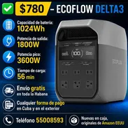EF ECOFLOW - Estación de energía portátil DELTA 3, batería de 1024 Wh LiFePO4 (LFP), salida de 1800 W / 3600 W Pico - Img 50941772