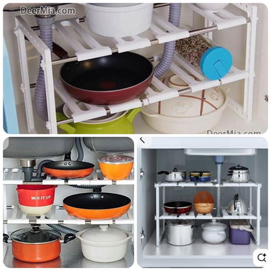 🙌🏻Organizadores ajustables para bajos de fregaderos ✅Ancho: desde 50 a 70 cm (ajustable) - Img 125265213