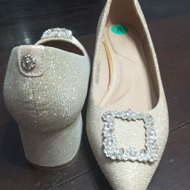 Zapatos de vestir numero 8, de fiesta, color dorado - 3/3
