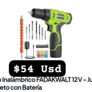 Taladro Inalámbrico (Juego Completo con Batería), $54 usd ❗ 12 V Velocidad 650 rpm - Img 56905286