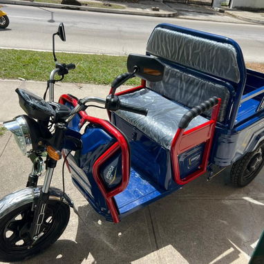 Triciclo eléctrico de carga con cabina abierta y cajón, Triciclo eléctrico Vedca pequeño C300, moto eléctrica Vedca - Img 119670942