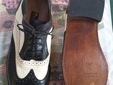 Zapatos de 2 tonos "STACY ADAMS" # 44, genuinos y muy cómodos, nuevos a estrenar - Img 64304966