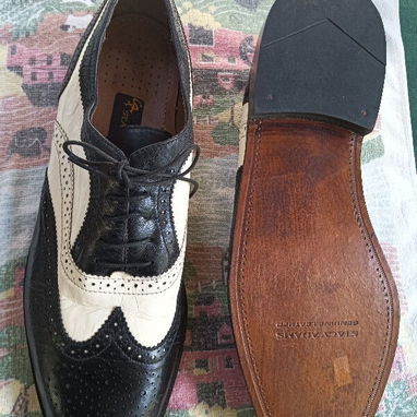 Ganga: Zapatos exclusivos de 2 tonos "STACY ADAMS" genuinos. 100 % de cuero. # 44. Nuevos a estrenar - Img 121530858