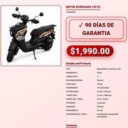 Moto Acorazada 150 CC Frenos Disco Tambor 6.3 kW 7500 rpm Motor Acorazada 150cc Enfriamiento Aire 7 L 90 km/h VPT-0234 - Img 57976214