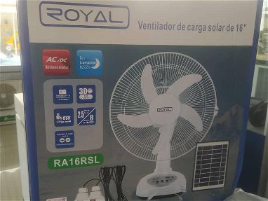 Ventilador Royal recargable con panel solar 16 pulgadas - Img main-image