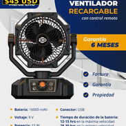 Ventilador recargable 6 meses de garantía - Img 55414368
