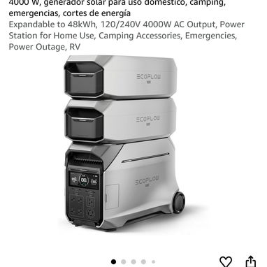 Vendo Ecoflow Delta Pro 3 con sus 2 baterías extras como nueva son en total 12kilos de almacenamiento - 3/4