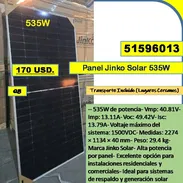 (QB-908) Panel Jinko Solar 535W 170 USD...51596013...Tpte lugares cercanos - Img 57465205