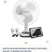 Ventilador recargable con panel y bombillos - Img 55398719