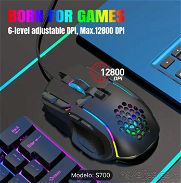 **Mouse Esports Gaming Pro para juegos con cable de 10 teclas con program. macro, 13 modos de iluminación RGB, 6 veloc** - Img 45768651