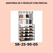ZAPATERA DE 5 NIVELES CON PERCHA - Img 55729484