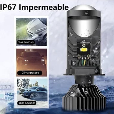 bombillos Y6  de lupa LED con base H4 en 30 usd la pareja interesados al 52528132 - 2/3