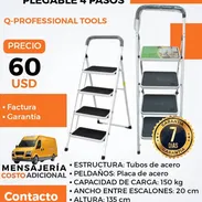 Escalera Plegable de 4 pasos Q-Professional Tools - Img 55785798