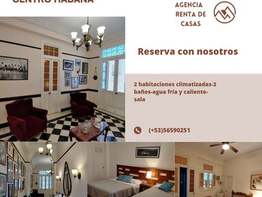 ⭐ Renta casa de 2 habitaciones, 2 baños,sala en Centro Habana - Img 54768868