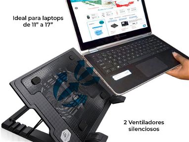 Base  Enfriadora para  Laptop con  2 Ventiladores   Xbox Ps3***53478532 - Img 68048926
