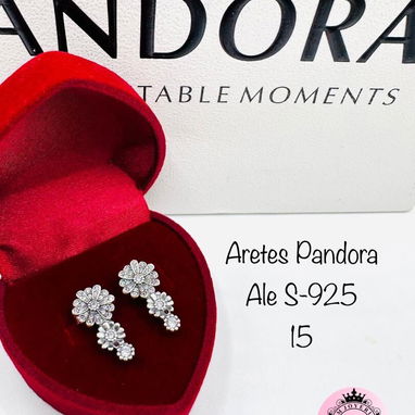 Aretes Pandora. Precios en cada foto. Garantía incluida en su compra. Mensajería disponible. LM joyería - 9/10