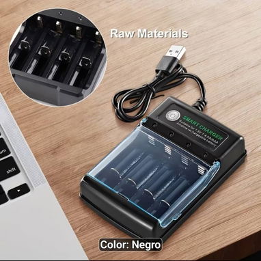 cargador de batería inteligente con pilas recargables AA y AAA - Img 124795058