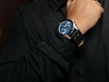 Vendo reloj Fossil Coachman Blue cuero negro - Img 66813288