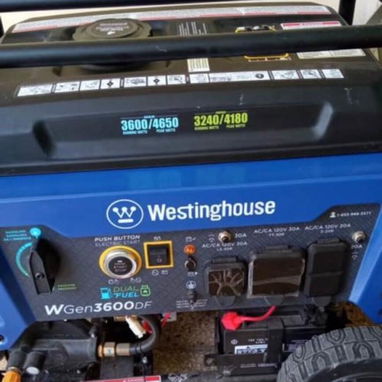 Generador Eléctrico Westinghouse Wgen3600DF 110 v Arranqué automático  Gasolina y Gas Lp/natural poco uso - 2/2