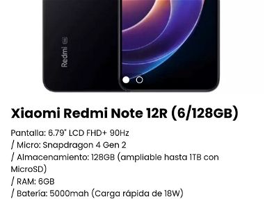 !!!Xiaomi Redmi Note 12R (6/128GB) Pantalla: 6.79" LCD FHD+ 90Hz!!! - Img main-image