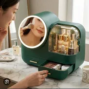 💄Estante Organizador Grande de Maquillaje con Espejo🪞, Luces LED 🪄y Ventilador 💨 INTEGRADO - Img 57386784