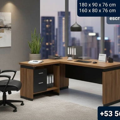Escritorio de oficina / Buró de oficina / Mesa de trabajo / Mueble / Despacho / Equipamiento de oficina / Mobiliario - 3/5