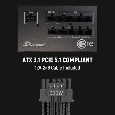 PSU (Fuente de alimentación para PC) Seasonic Core GX 850 80+ Gold Full Modular (NUEVA) - Img 123463044