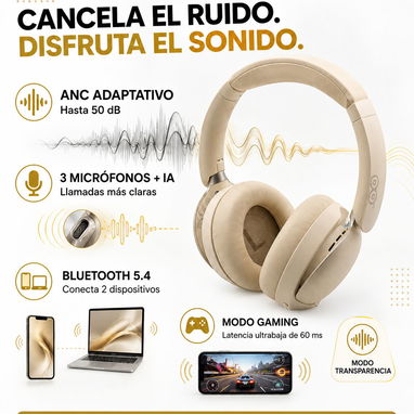 QCY H3 Pro – Audífonos Bluetooth con ANC, LDAC y Hi-Res en La Habana - 2/3