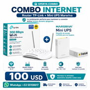 Combo Router TP-Link + Mini UPS Marsriva para Nauta Hogar - Img 55857495