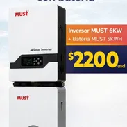 INVERSOR MUST de 6KW + BATERÍA MUST 5KWH precio 2200 usd - Img 55864272