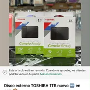 Disco Externo TOSHIBA 1TB Nuevos en caja - Img 56513235