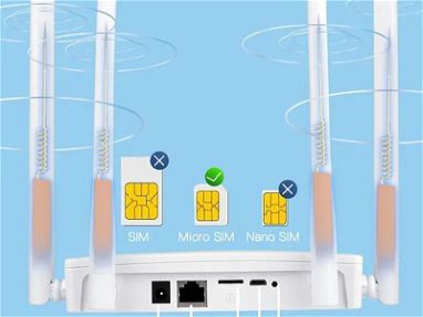 Router 4G LTE WIFI  📶 4 antenas externas potentes 💳 Compatible con Micro SIM 50996463 - Img main-image-45842172