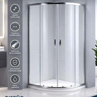 Kavina , puerta batible, bloques de cristal, mampara, paños fijo, ventanas e su marquetería aluminio - 3/8
