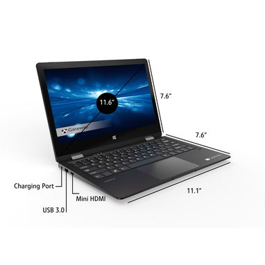 LAPTOP 🎁NUEVA🎁📦CAJA, Gateway Convertible 2en1 (GWTC116-2BK), 11.6" HD IPS Táctil, Intel N4020, 4GB RAM, 64GB SSD - 7/7