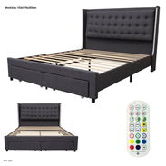 Cama tamaño Queen con luces led Precio: 840 USD Medidas: 153 × 119 × 203 cm Incluye mando para ajustar las luces led - Img 58110231