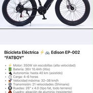 Bicicleta eléctrica Edison EP FAT BOY - Img 58253252