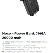 Hoco – Power Bank J146A 20000 mah - Img 57454371